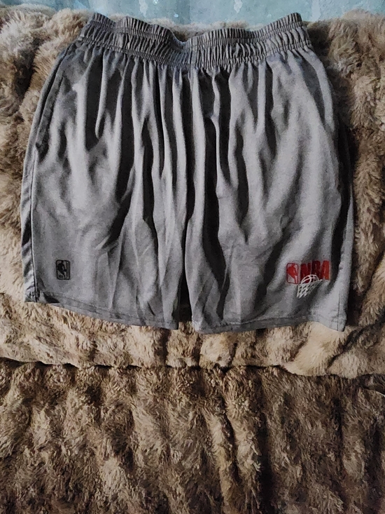 NBA Other - NBA Gray Athletic Shorts with Red Logo